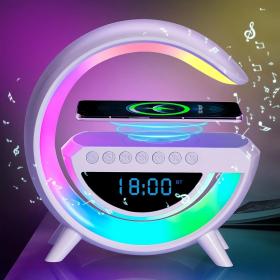Réveil et Haut-parleur Bluetooth RGB intelligente type Big G Wireless Charger V3  -  BT-3401